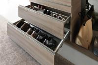 Functional and practical 2-drawer shoe cabinet with pull-out top drawer