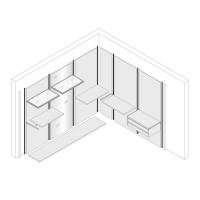 Space-saving Joyce Pacific walk-in wardrobe - Components overview