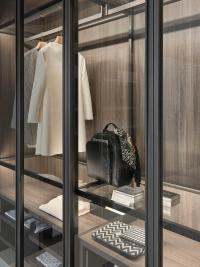 Pacific walk-in wardrobe with smoked clear glass