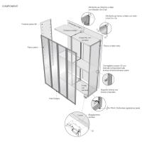 Pacific walk-in wardrobe with doors - Elements specifications