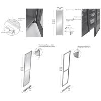 Pacific walk-in wardrobe with doors - Specifications of the Sides and Metal frames