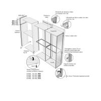Pacific walk-in wardrobe without doors - Elements specifications