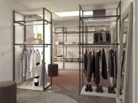 Pacific double-sided walk-in closet with metal frame 
