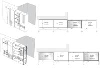 Pacific bespoke double-sided walk-in closet - modules and measurements
