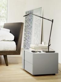 Montana 2-drawer bedside table characterised by a frontal recess grip