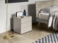 California 3-drawer bedside table h.45 cm, simple lines and modern style