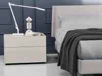 California 2-drawer bedside table paired with a bed from the same collection