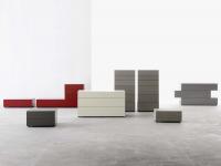 Collection of Oregon modular storage units in wood or lacquer