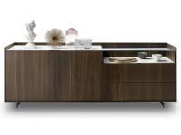 Columbus Glass sideboard is finished on all four sides, it can be placed in the middle of the room too