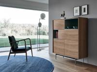 Ohio sideboard with 2 hinged doors, 1 drop-down door, 1 drawer and 2 open compartments 