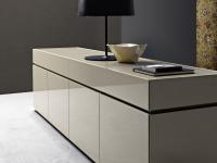 Raiki modern sideboard with doors and drawers perfect for a position in the middle of the room