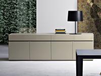 Raiki modern sideboard with doors and drawers in laquered finish