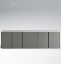 Georgia sidebard model with 4 hinged doors and 3 drawers - fronts and structure all in the same finish