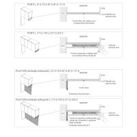 Technical specifications of the modern  wardrobe with bridge unit for Pacific collection wardrobes with hinged doors