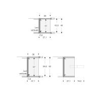 Specific measurements of the side bookcase for a Pacific hinged wardrobe