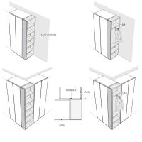 Examples of positioning the side bookcase for a Pacific hinged wardrobe