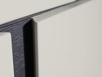 Detail of the groove in a different finish compared to the Montana sideboard doors