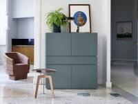 Raiki cupboard with four doors and one drawer, the great selction of colours available make it very versatile and suitable for any environment