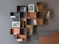 Numerous Cube models combined to create an original wall composition