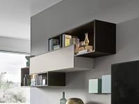 Composition of hinged and open wall units created by combining Cube and Fly elements