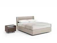 Minnesota upholstered bed with wrap-around headboard, and with a h.33 cm bed frame