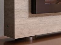 TV stand panel detail made of folding. Ash oak finish not available