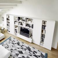 Top view of Way 22 white matte lacquered wall unit