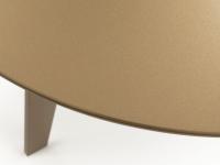 Detail of the coffee table in bronze metallic finish