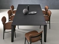 Winston rectangular extending table - with Charcoal Oak finish