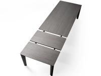 Winston table folding extension system with under-top compartment