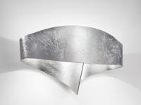 Lampada applique Linfa in metallo con foglia Argento