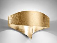 Lampada applique Linfa in metallo con foglia Oro