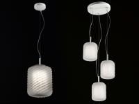 Agape pendant lamp, both with single or triple lampshade
