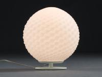 Agape glass lamp with beehive texture in relief