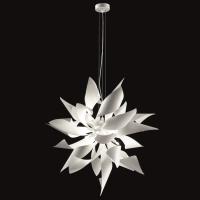 Fred metal pendant lamp with leaves-shaped lampshade