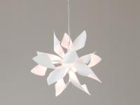 Fred metal pendant lamp with leaves-shaped lampshade