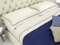Pillow cases with contrasting cordonnet hem 