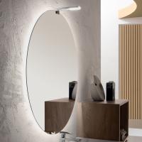 Sfera round bathroom mirror with Matris lamp