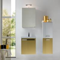 Simply bathroom mirror with storage compartment - cm 50 with Intel lamp