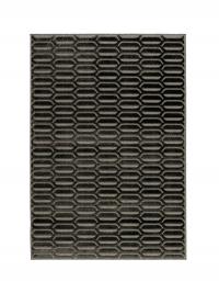 Granada rectangular carpet with a charcoal embossed diamond pattern on a Grey background