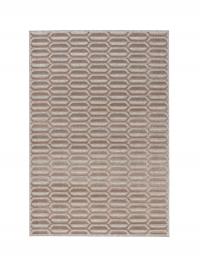Granada rectangular carpet with embossed diamond pattern in hazelnut on a Beige background