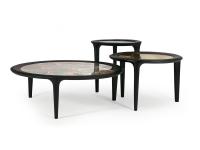 Godot round coffee tables with solid oak-wood structure