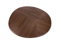 View of the top in Canaletto walnut with segmented insert