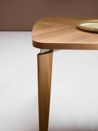 The legs are made with a delicate flaring, eco the finish of the top