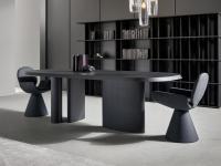 Table with asymmetrical base Padiglioni by Bonaldo