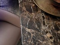 Close-up of the Emperador Dark marble top