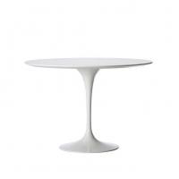 Saarinen one-colour table with structure and top in white