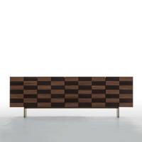 Colosseo modern sideboard in inlaid walnut 