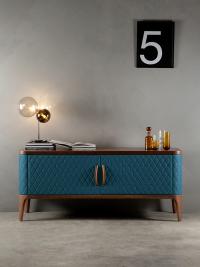 Modern sideboard in quilted leather Tiffany