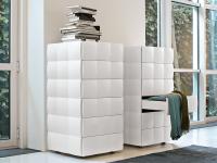 Venice Night set of bedroom furniture with a quilted effect - chest of drawers with 6 drawers